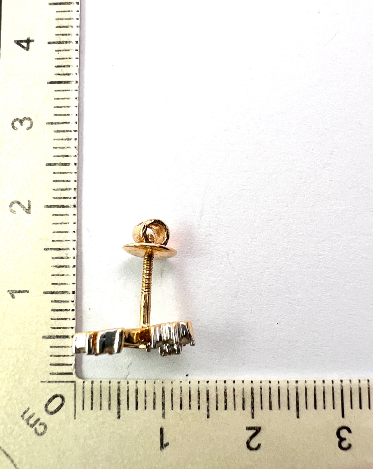 Vintage 18CT Gold Diamond Firework Flower Stud Earrings