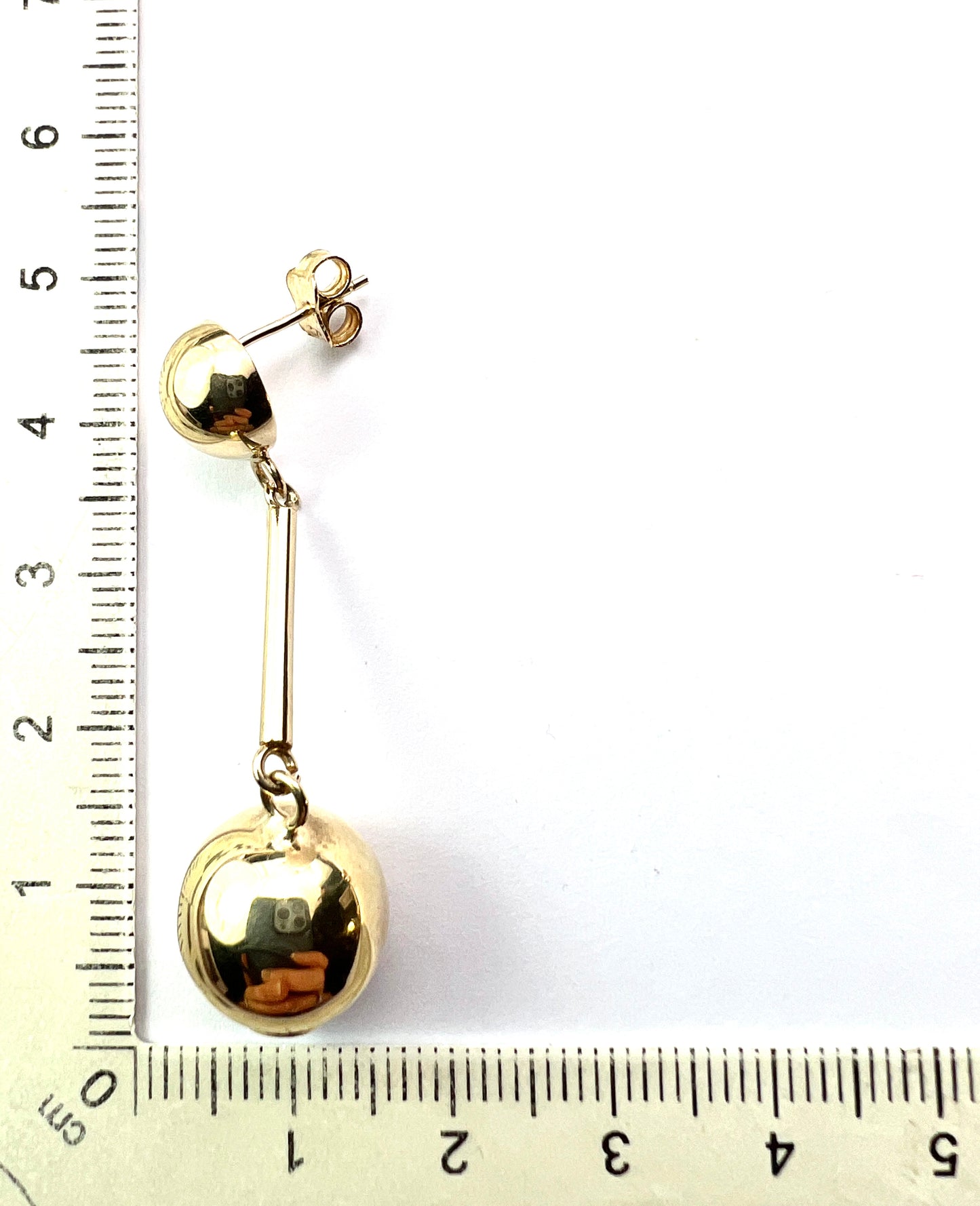 Vintage 9CT Gold Gem Set Drop Earrings