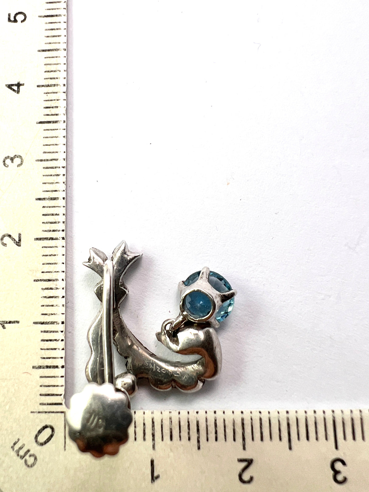 Edwardian Dangling Drop Paste Silver Screwback Earrings