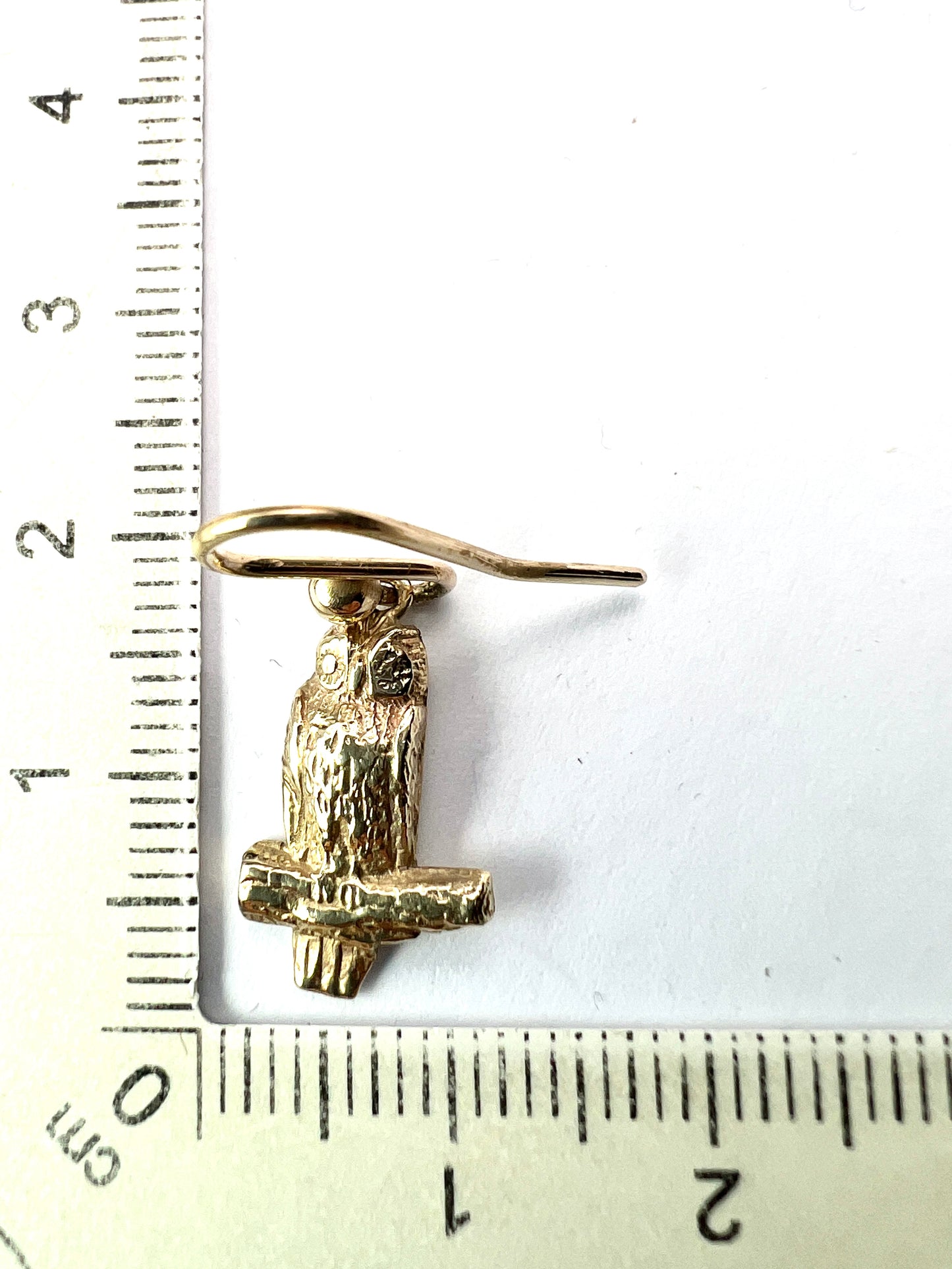 Vintage 9CT Gold Dangling Owl Earrings