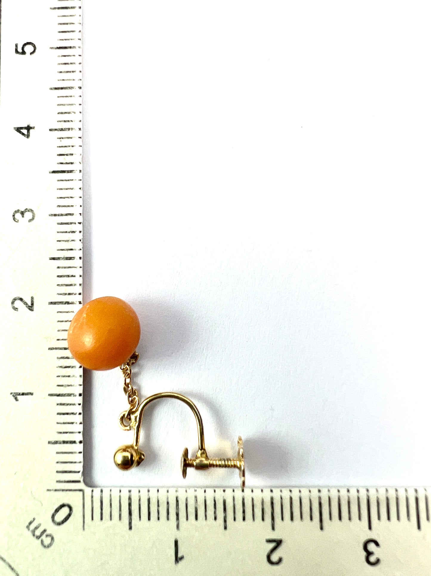 Edwardian Amber Chain Drop Earrings in 9CT Gold