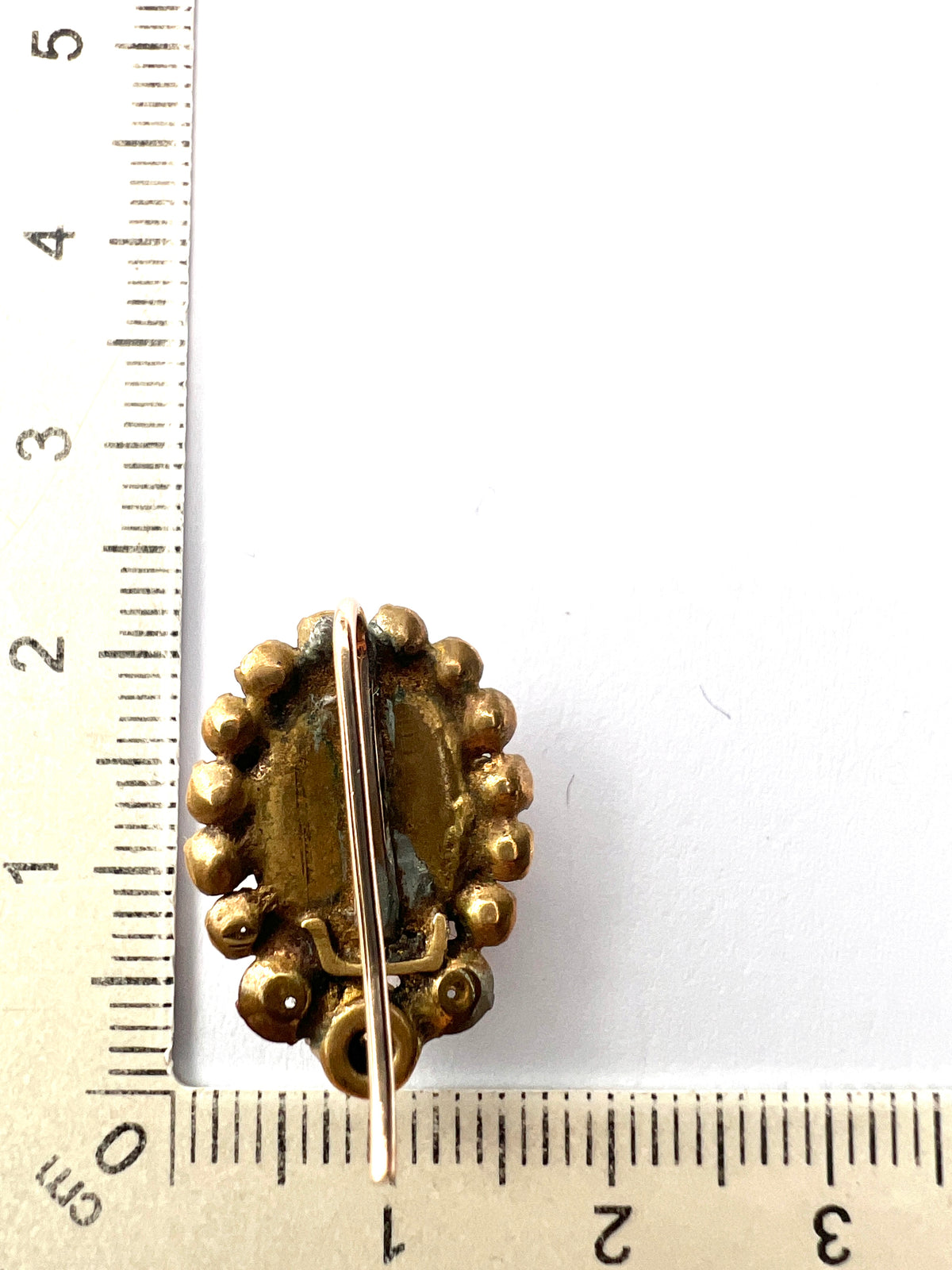 Vintage Georgian Style Opaline Halo Earrings with Gold Wires