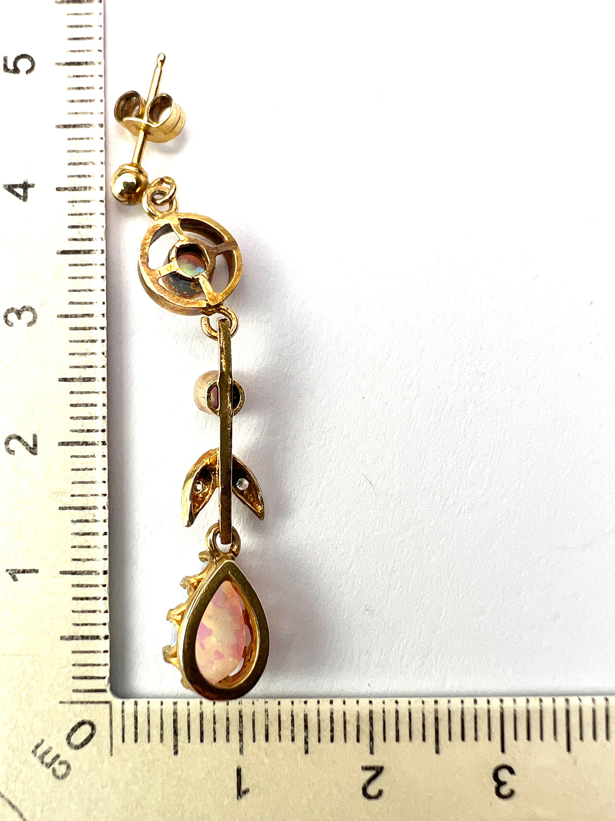Vintage Edwardian Style Opal Drop Earrings
