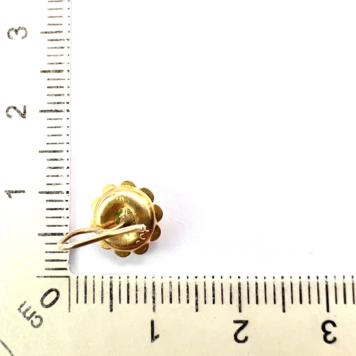 Victorian 9CT Gold and Turquoise Flower Earrings
