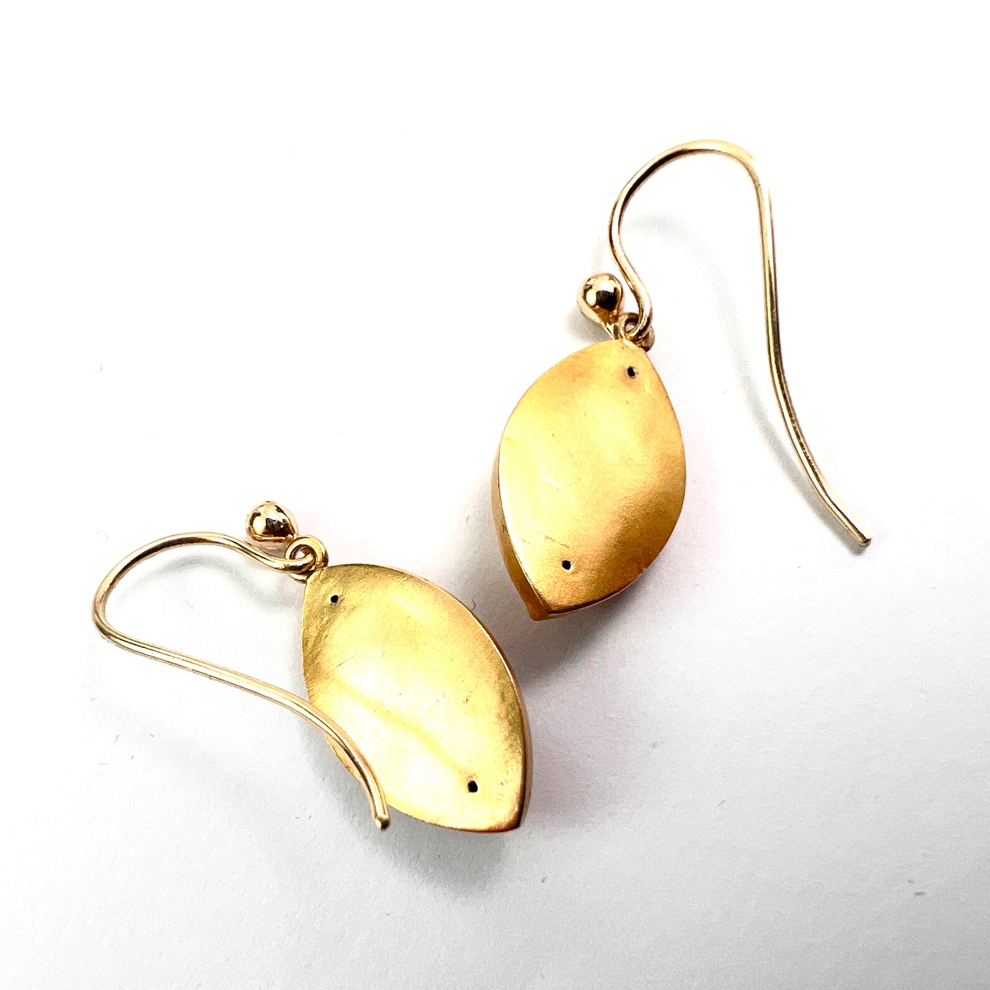 Victorian 9CT Gold Diamond Marquise Earrings