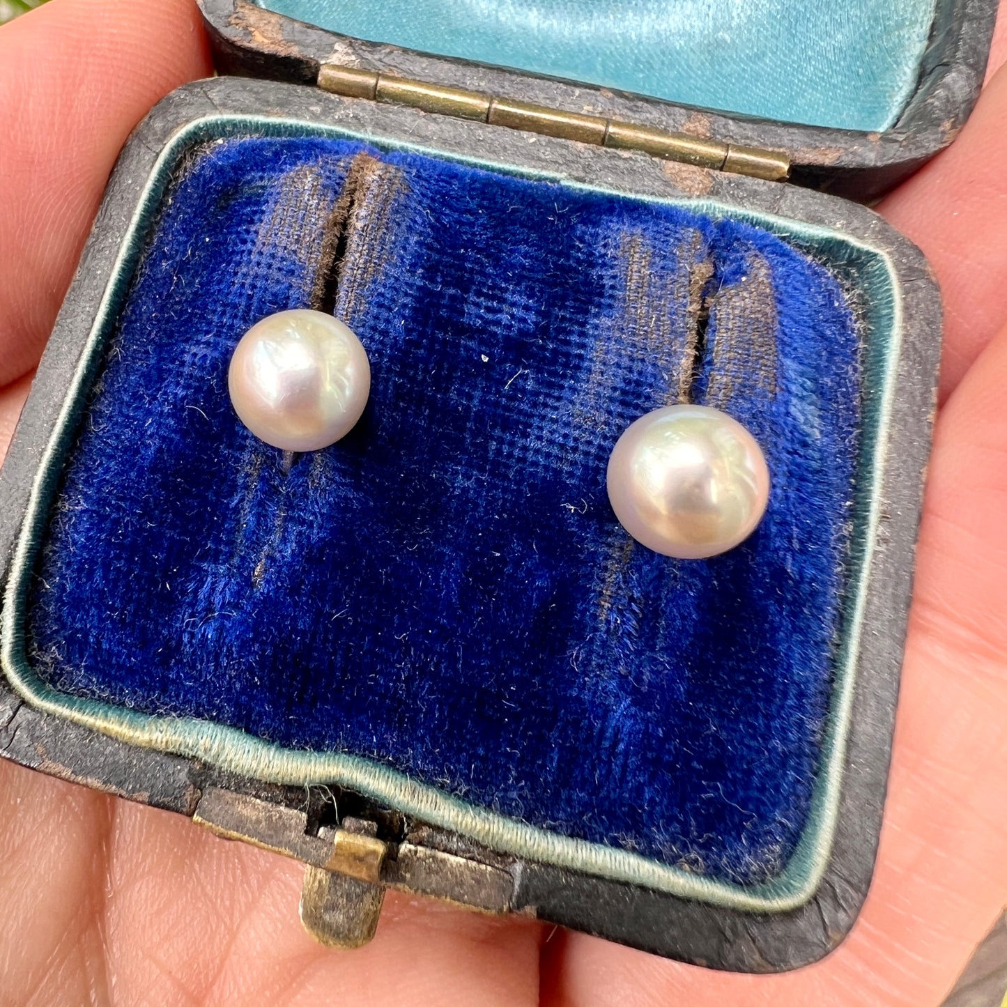 Vintage Mikimoto Cultured Pearl Stud Earrings in 9CT Gold