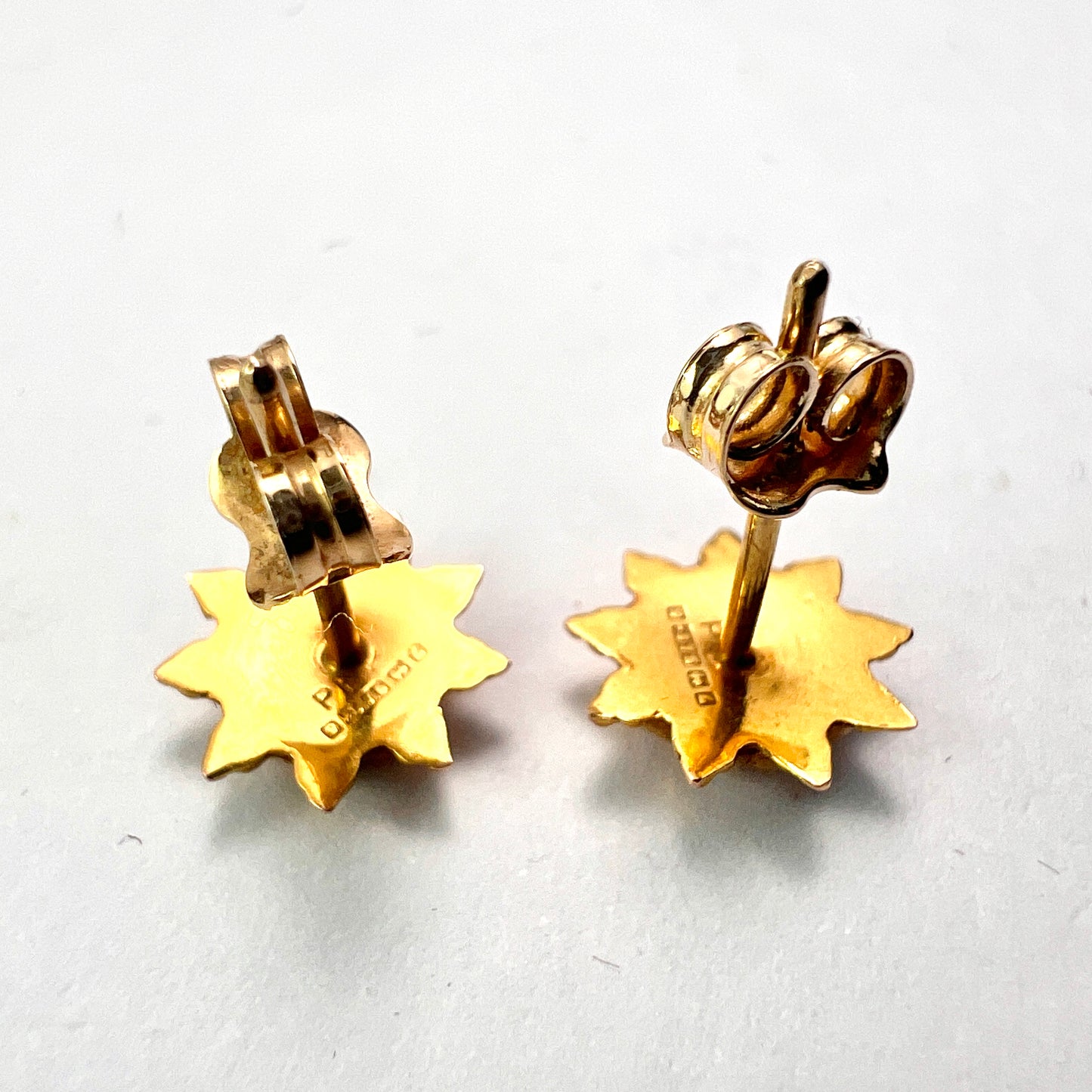 Victorian Style 9CT Gold Sunburst Stud Earrings