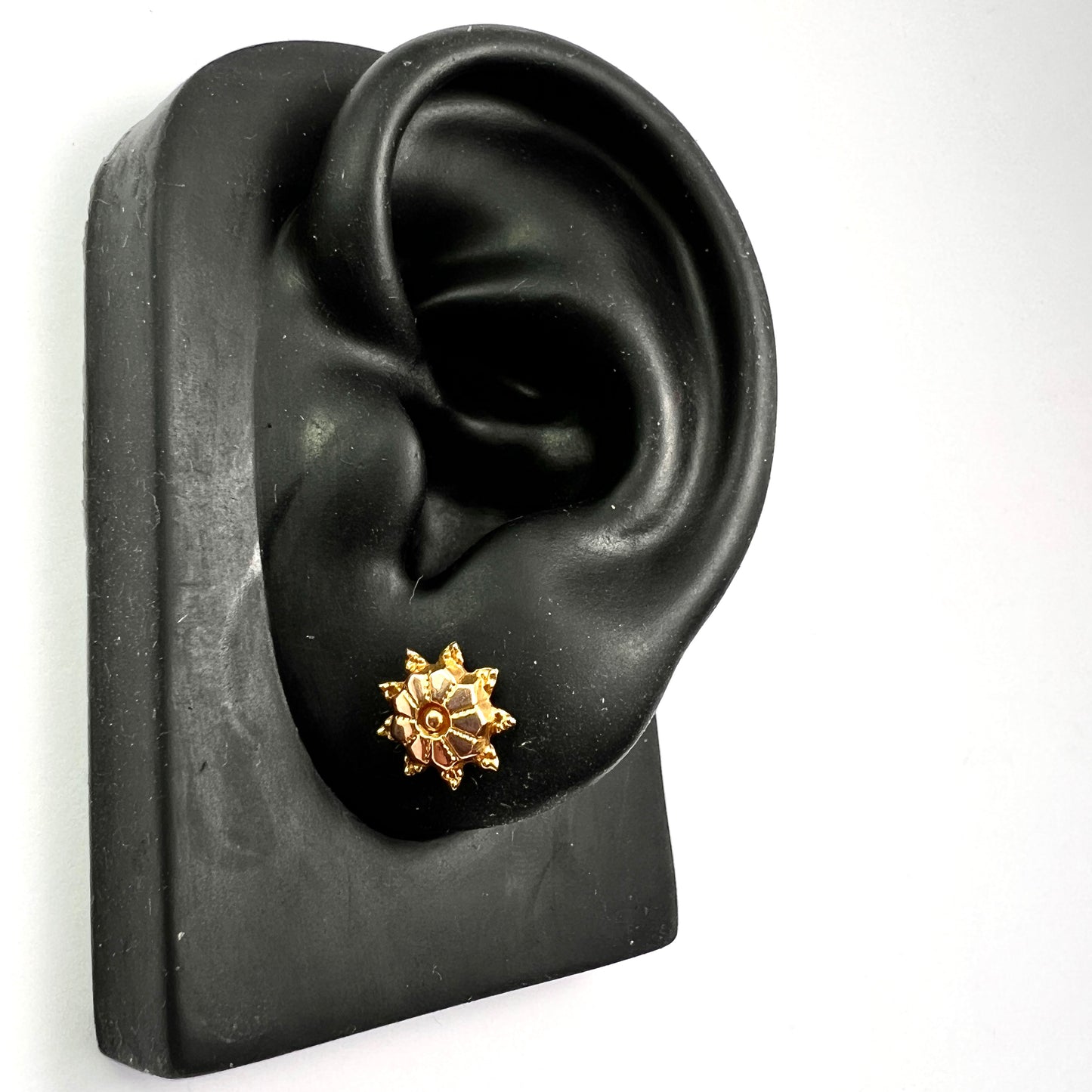 Victorian Style 9CT Gold Sunburst Stud Earrings