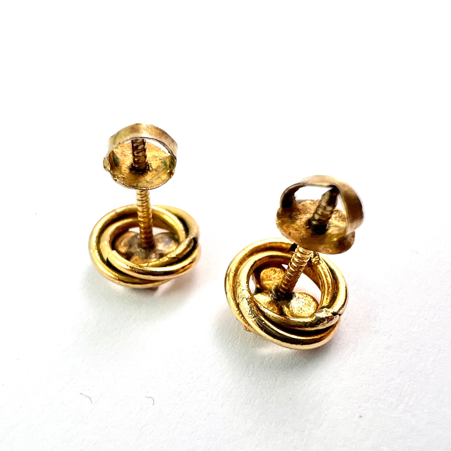 Victorian Turquoise Pinchbeck Stud Earrings