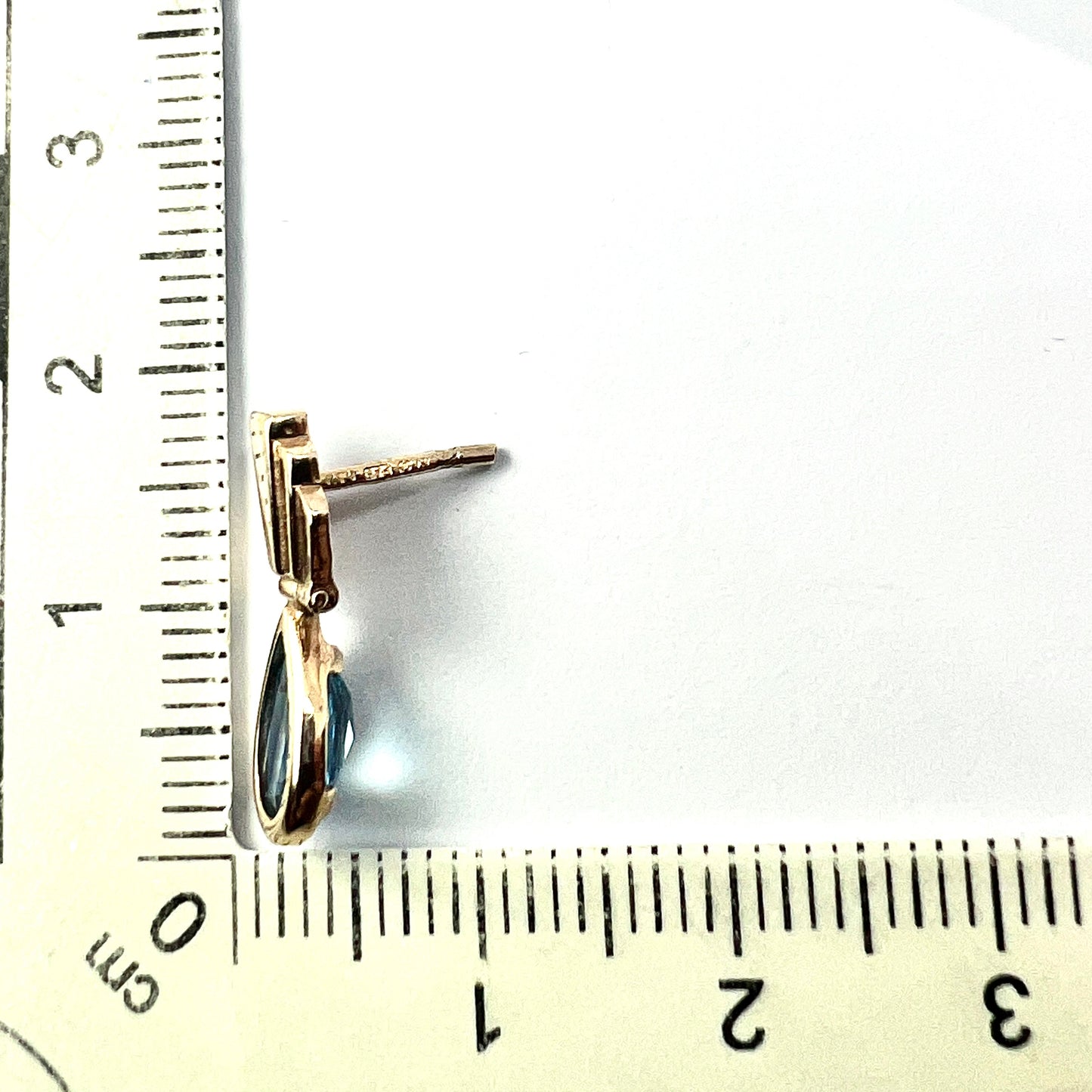 Art Deco Style 9CT Gold Topaz Earrings