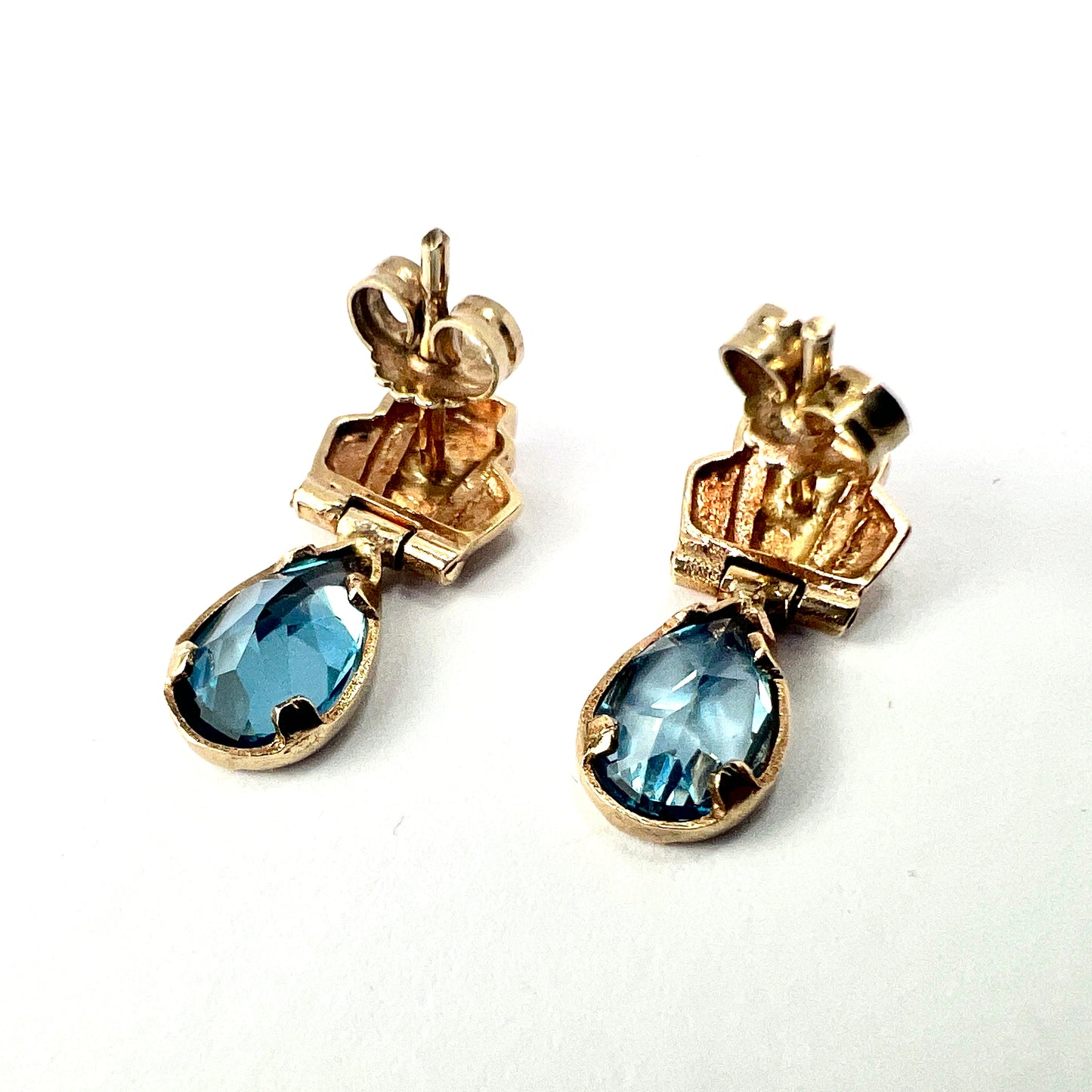 Art Deco Style 9CT Gold Topaz Earrings