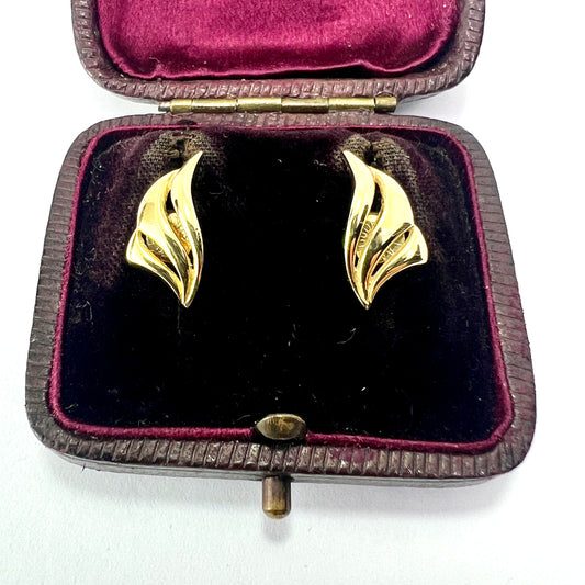 Vintage 18CT Gold Winged Stud Earrings