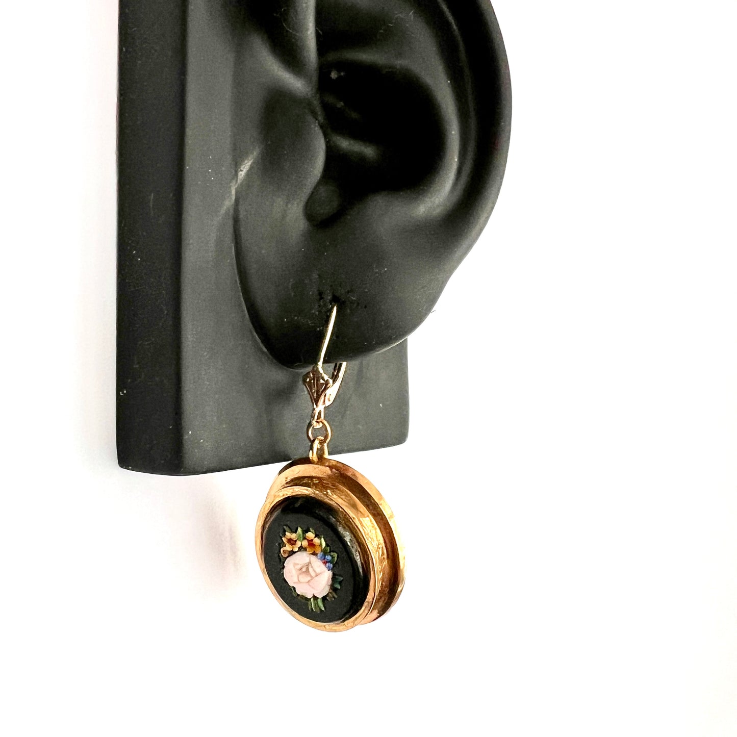 Vintage Micromosaic Earrings on 9CT Gold Wires