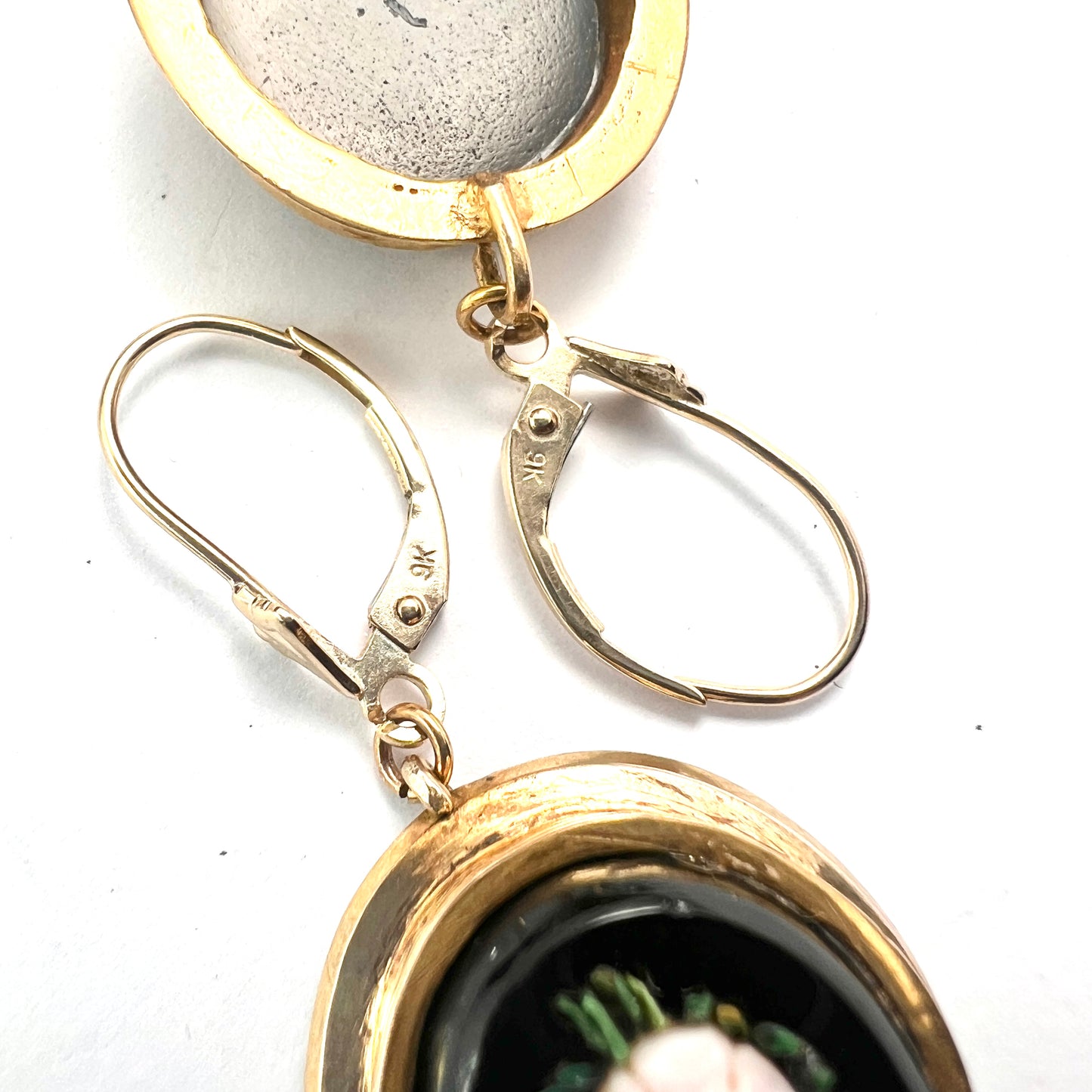 Vintage Micromosaic Earrings on 9CT Gold Wires