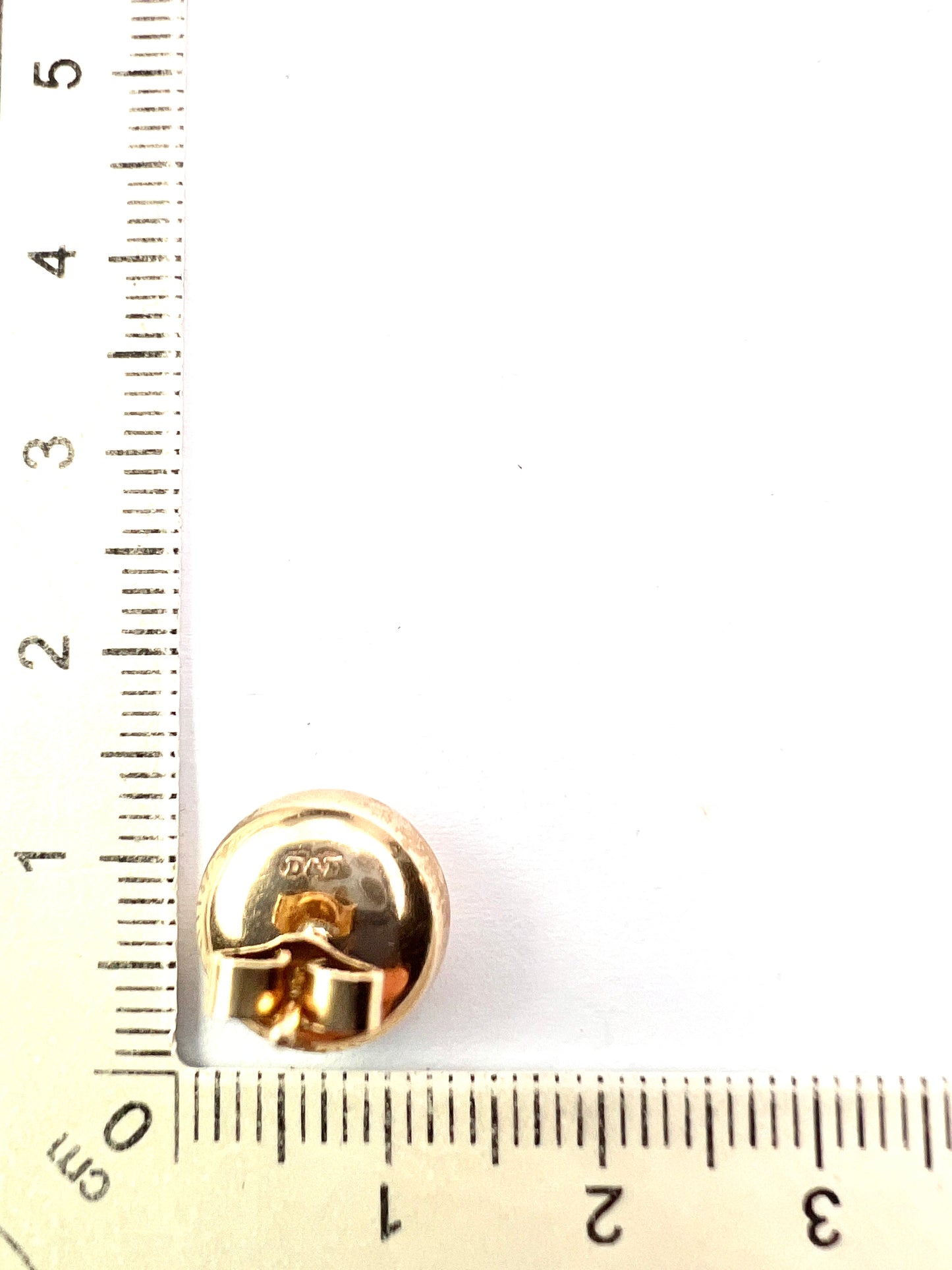 Vintage Deakin & Francis Gold Engraved Button Stud Earrings