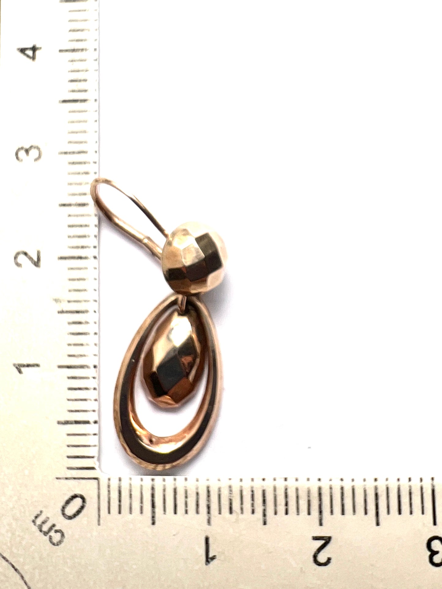 Victorian 9CT Gold Teardrop Day-to-Night Earrings