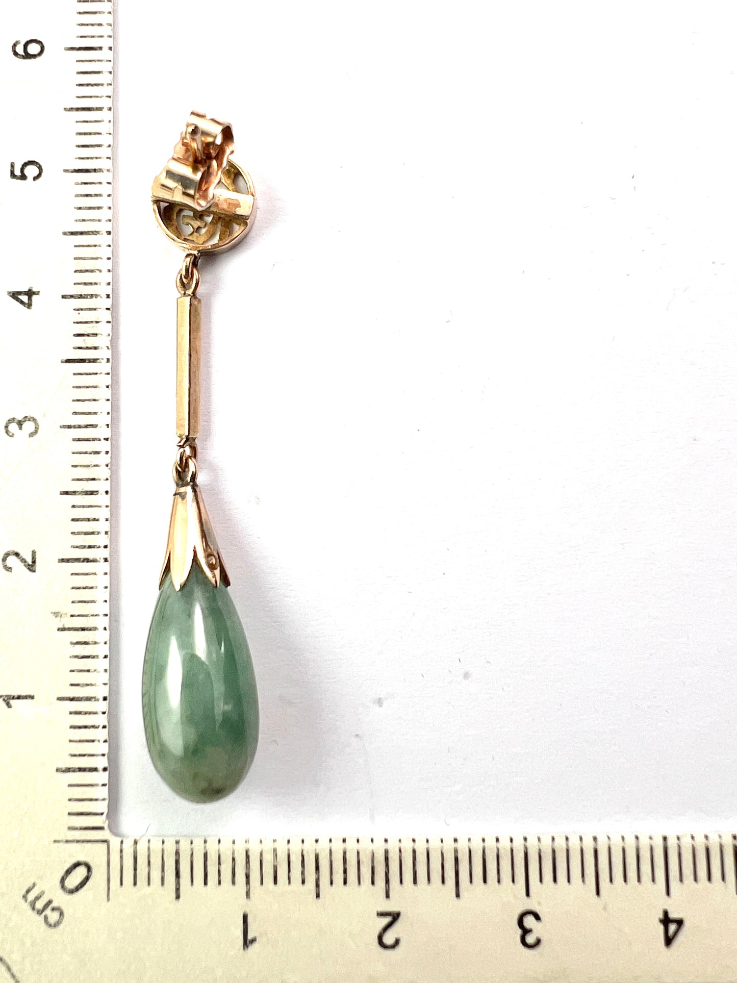 Vintage Gold Drop Chinese Blessing Earrings