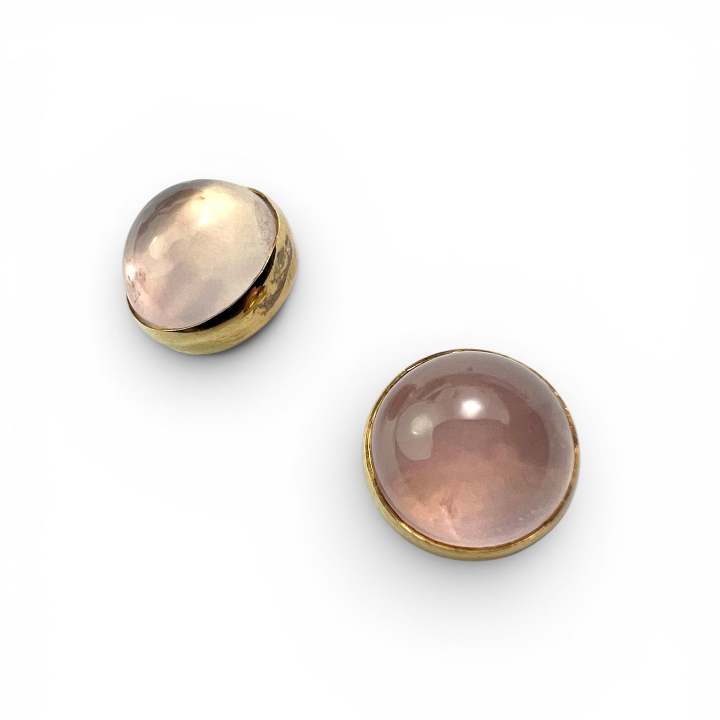 Vintage Rose Quartz 9CT Gold Stud Earrings