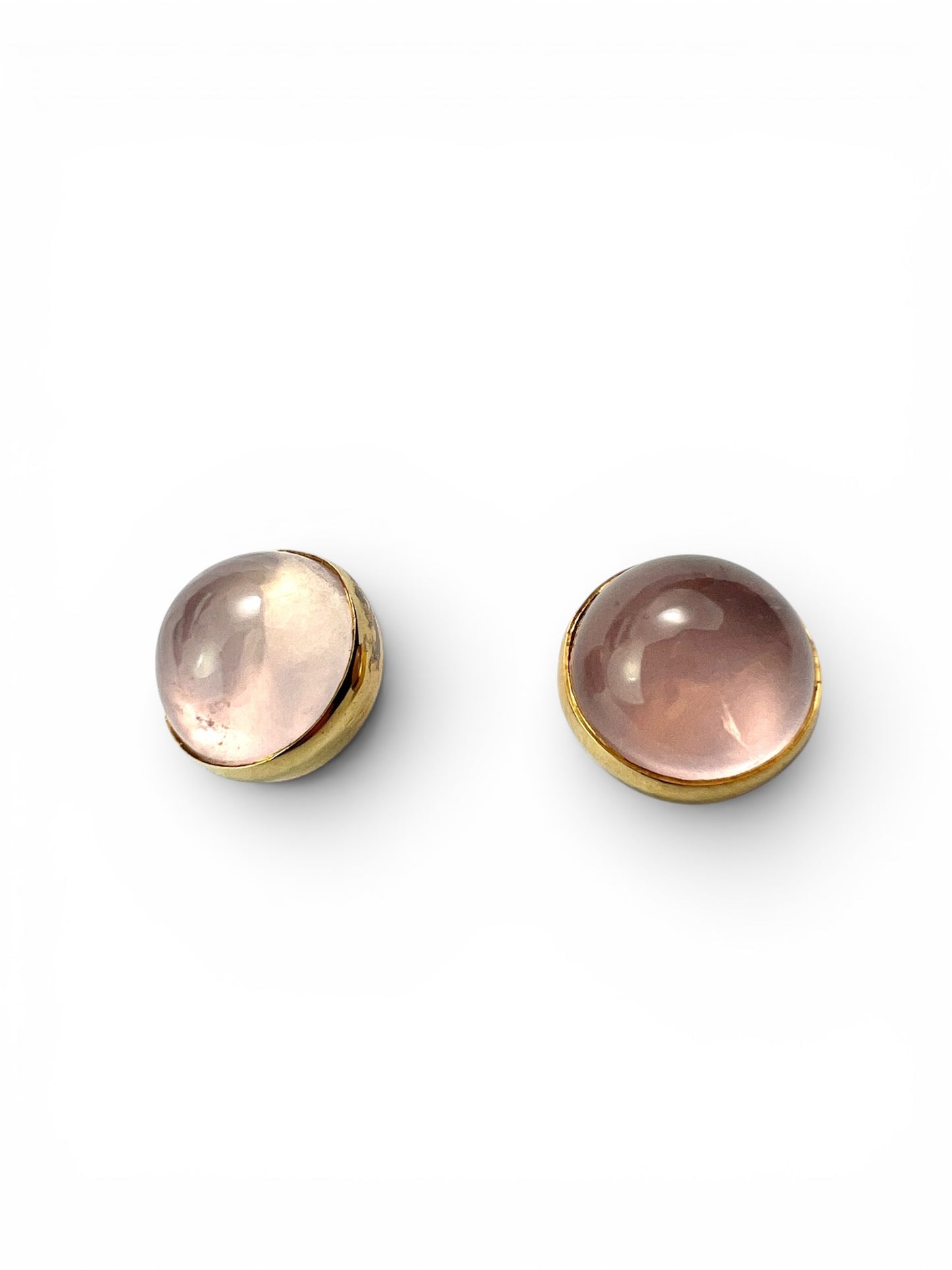 Vintage Rose Quartz 9CT Gold Stud Earrings