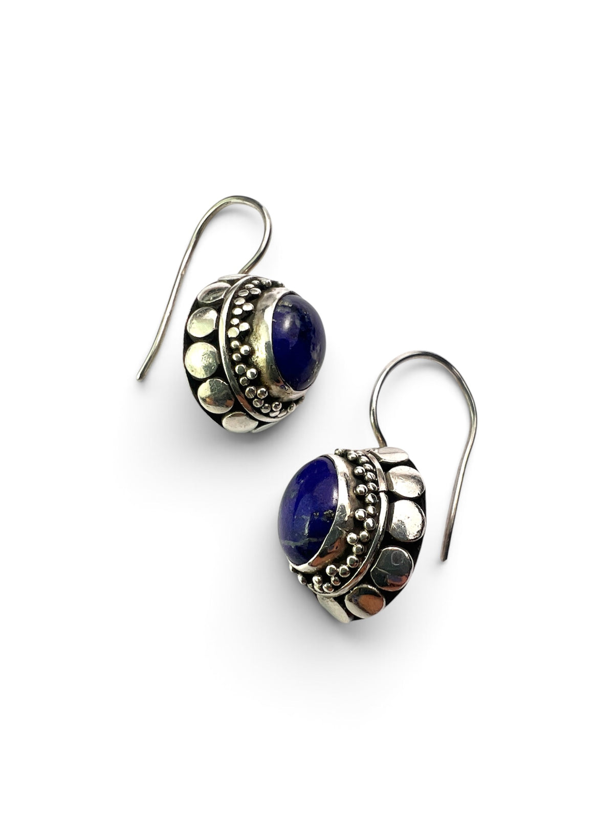 Vintage Lapis Lazuli Sterling Silver Earrings