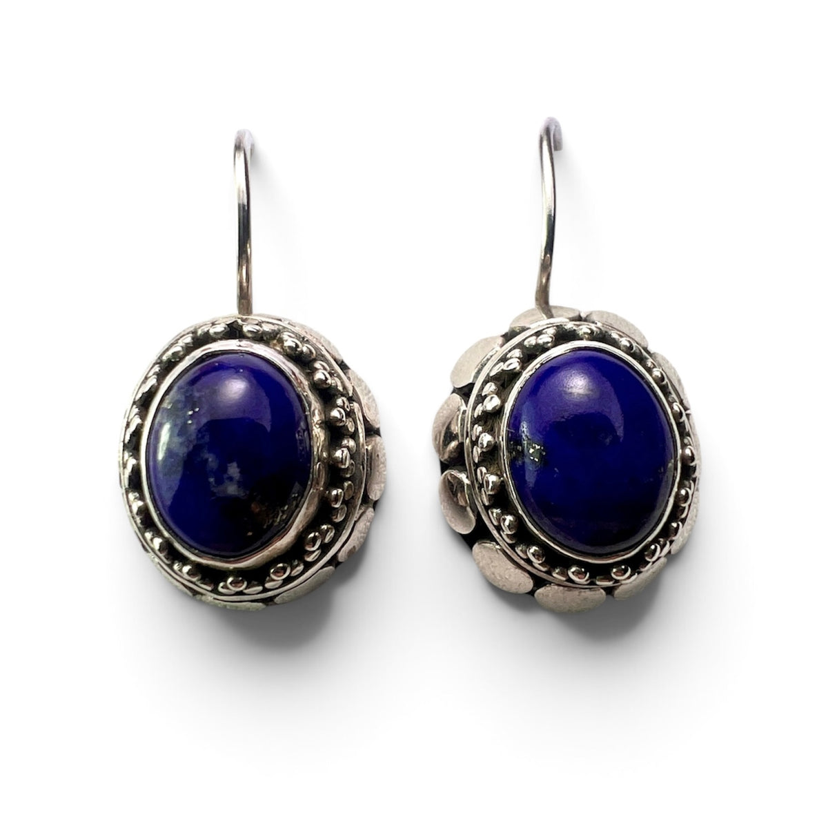 Vintage Lapis Lazuli Sterling Silver Earrings