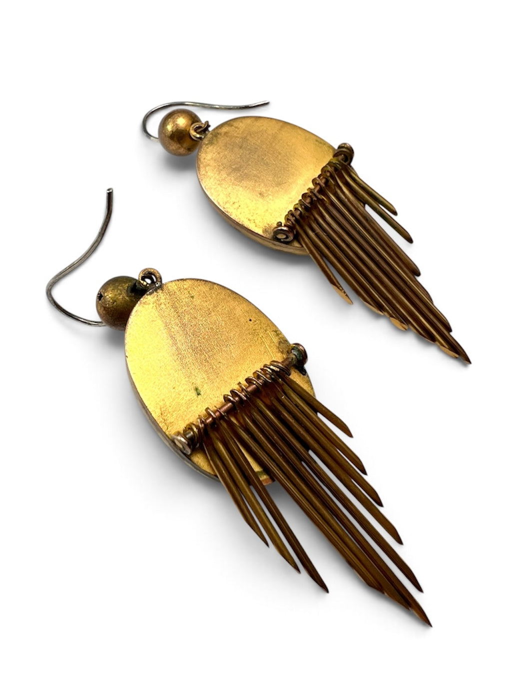Victorian Bullseye Agate Fringe Earrings